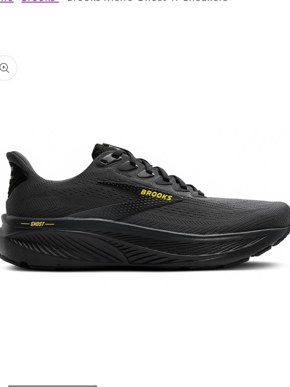 Brooks Ghost 17 in Ebony/Black/Yellow